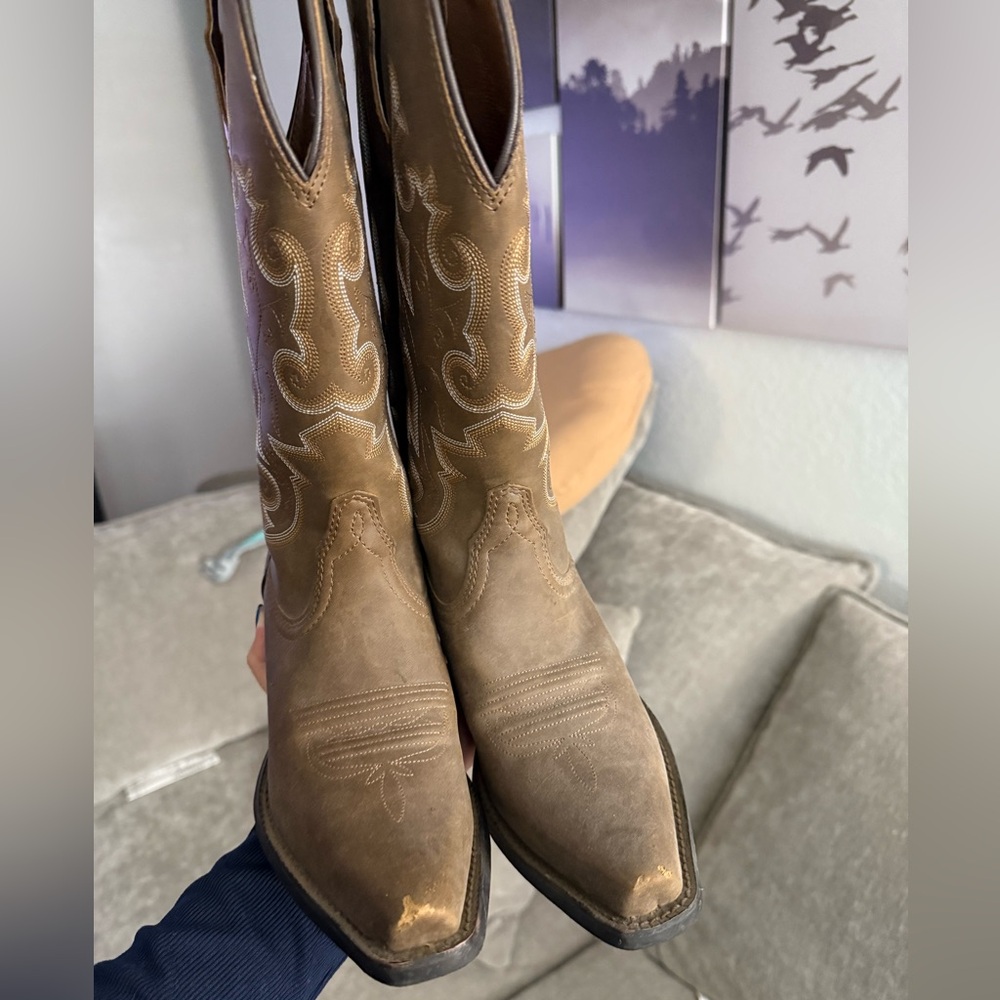 Justin Brown Leather Cowboy Boots (make an offer)